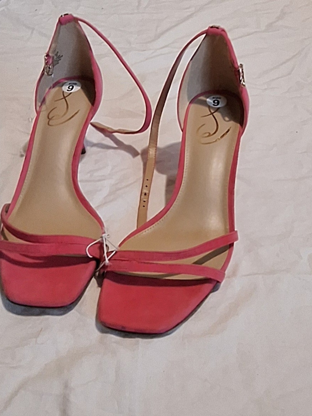 Pink Strappy Women's Heels - Size 9